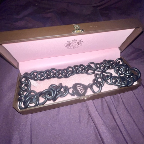 Juicy Couture (Botique) Matte Black Chunky Necklace. Heavy Chain Link. - Picture 5 of 12